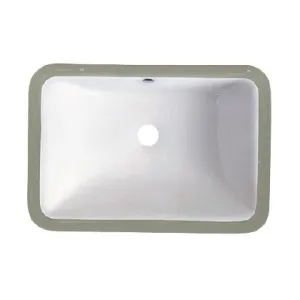 18″ x 12″ Porcelain Undermount Rectangle Lavatory Sink