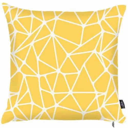 18"x18" Scandi Square Mirror Design Decorative Throw Pillow Cover