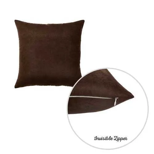 18"x18"Brown Honey Decorative Throw Pillow Cover 2 pcs in set