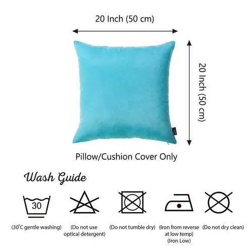 20"x20" Sky Blue Honey Decorative Throw Pillow Cover (2 pcs in set)