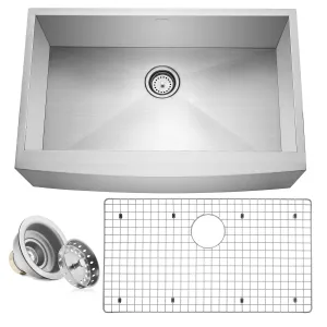 33" x 21" x 10" Farmhouse Apron Stainless Steel Kitchen Sink- Miligore