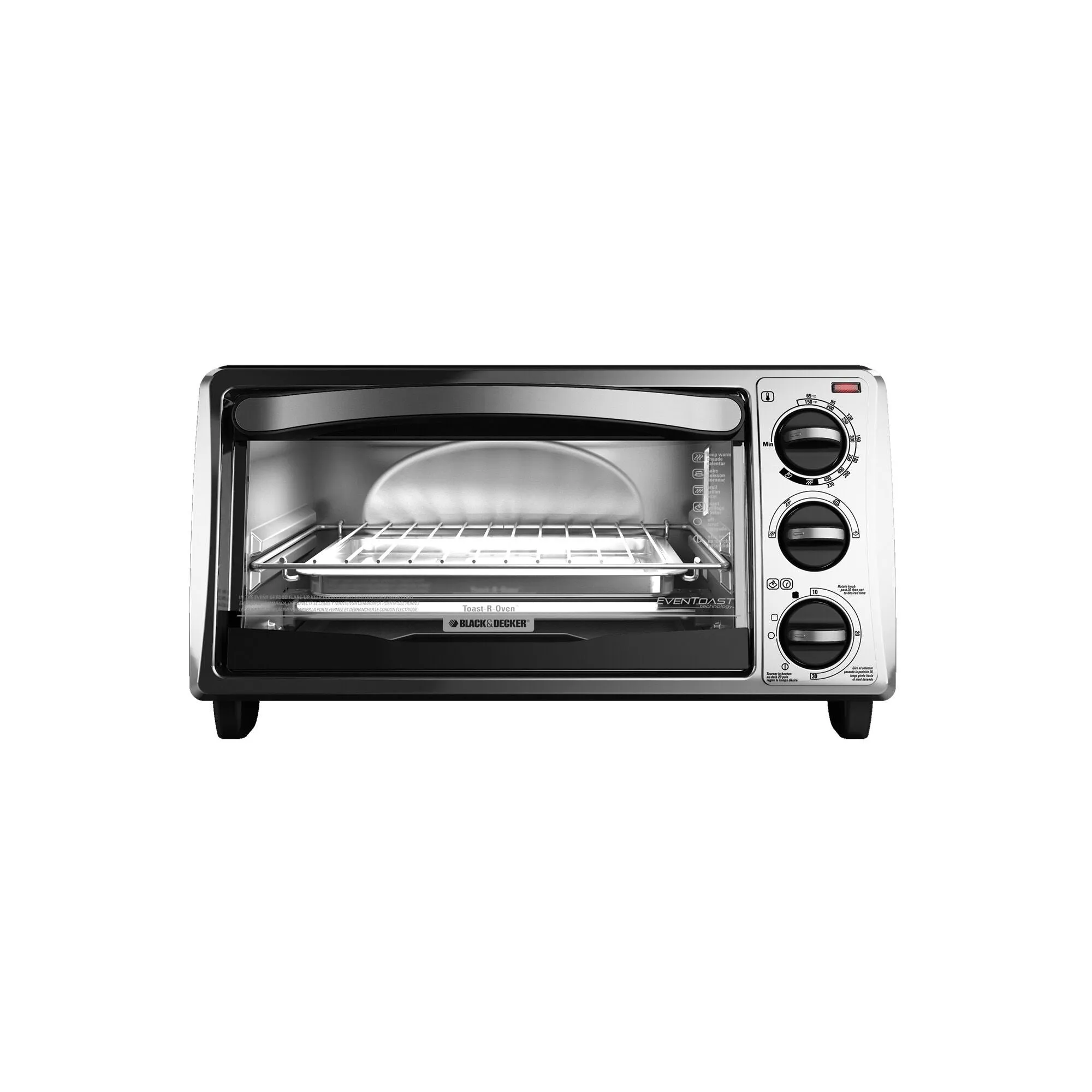 4-Slice Convection Oven, Curved Interior, Stainless Steel