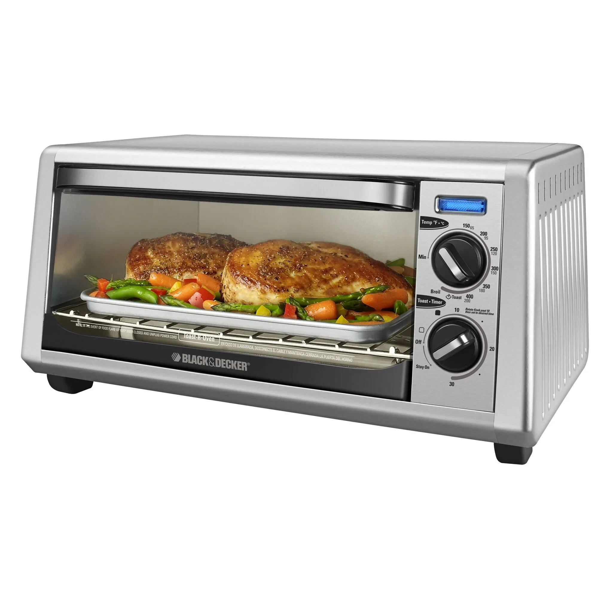 4-Slice Countertop Toaster Oven, Stainless Steel