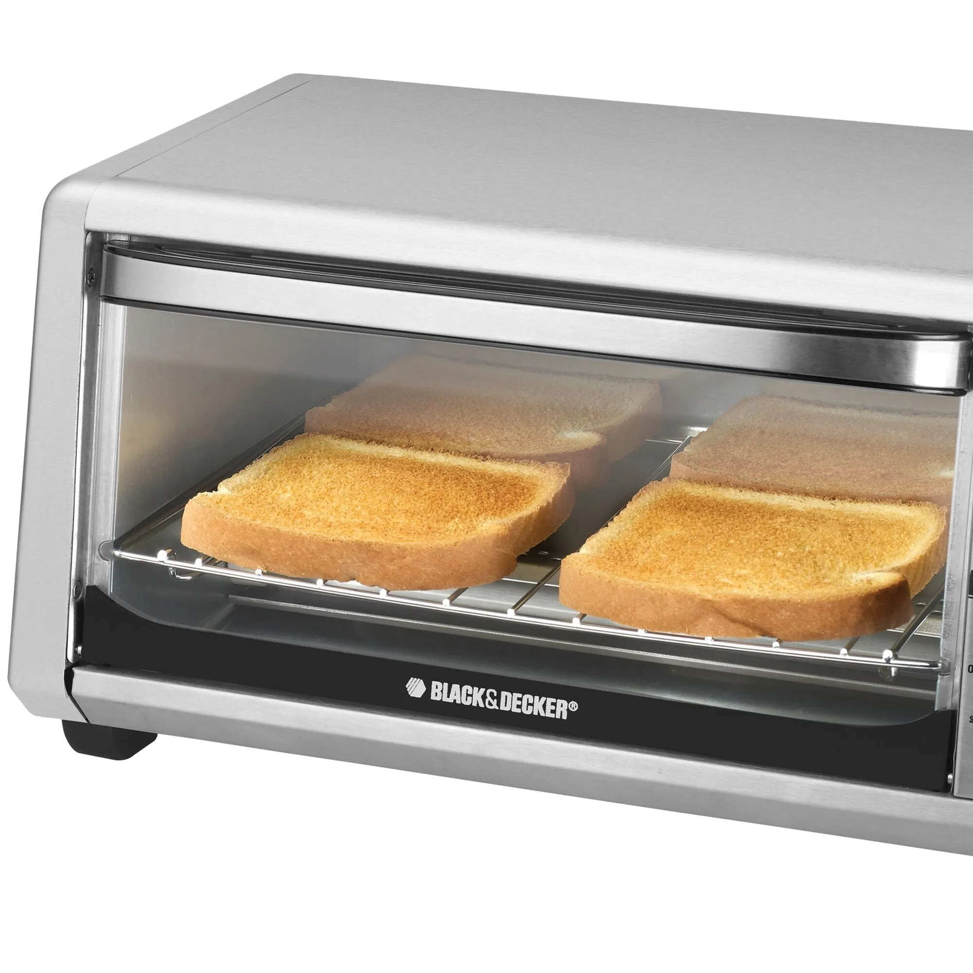 4-Slice Countertop Toaster Oven, Stainless Steel