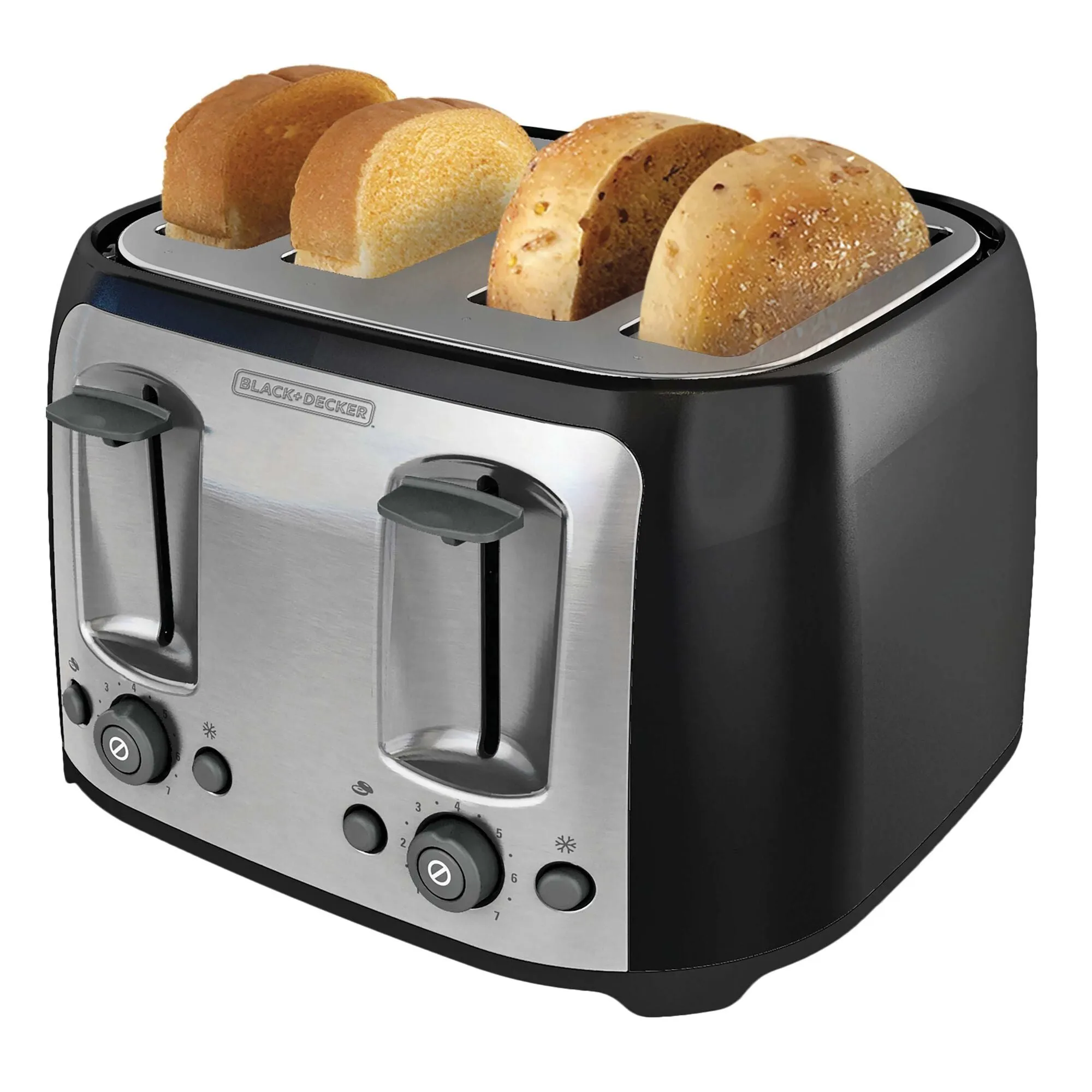 4-Slice Toaster, Extra Wide Slots, 1400 Watts, Black