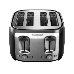 4-Slice Toaster, Extra Wide Slots, 1400 Watts, Black