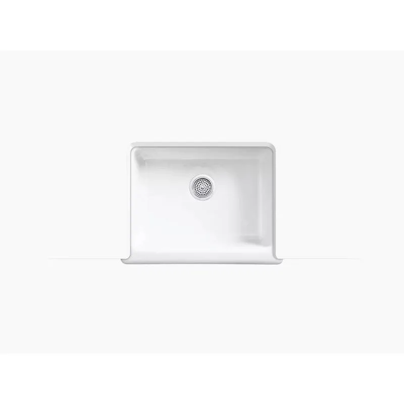 Alcott 22" x 25.25" x 8.63" Fireclay Single Basin Farmhouse Apron Kitchen Sink in White