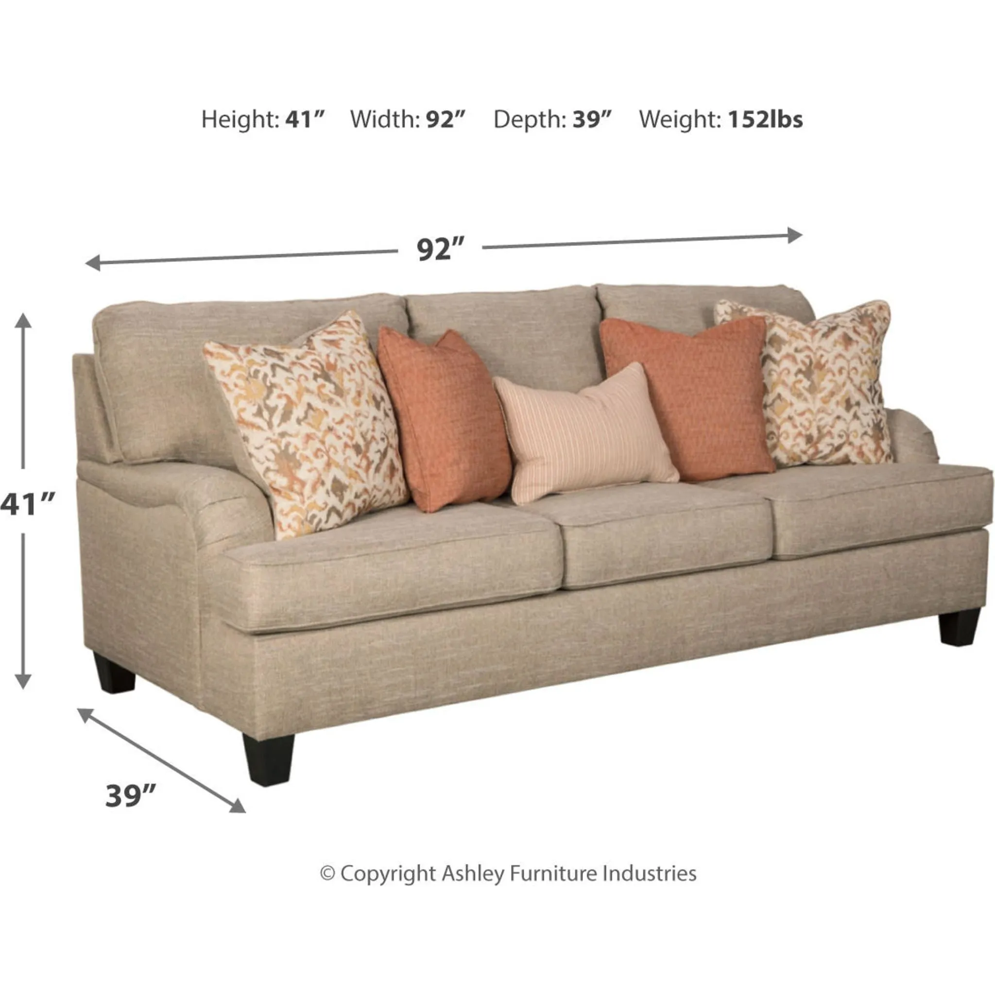 Almanza Sofa - Wheat