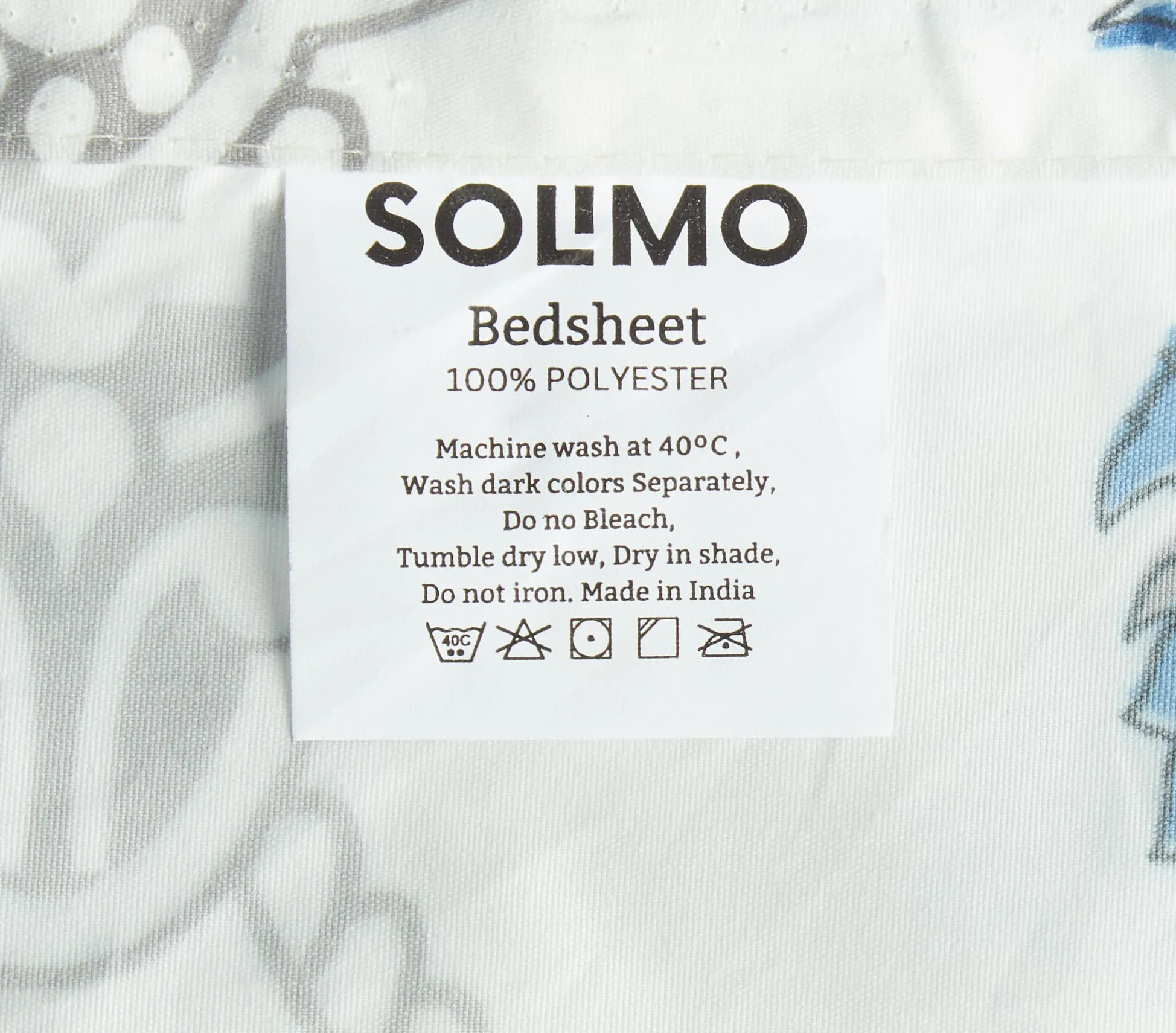 Amazon Brand - Solimo Super Soft Polyester Single Bedsheet with 1 Pillow Cover | 125 GSM (Blue)