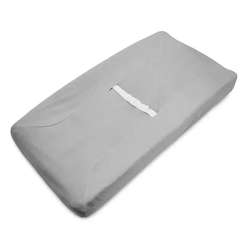 American Baby - Heavenly Soft Chenille Contoured Changing Pad Cover, Gray