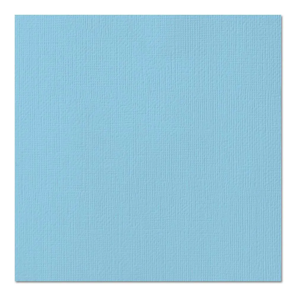 American Crafts 12x12 inch Textured Cardstock - Lagoon - Single Sheet