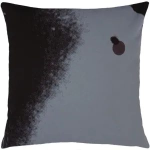 Andy Warhol Art Pillow in Black & Grey design by Henzel Studio