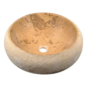 ANZZI Livy Vessel Sink in Classic Cream Marble