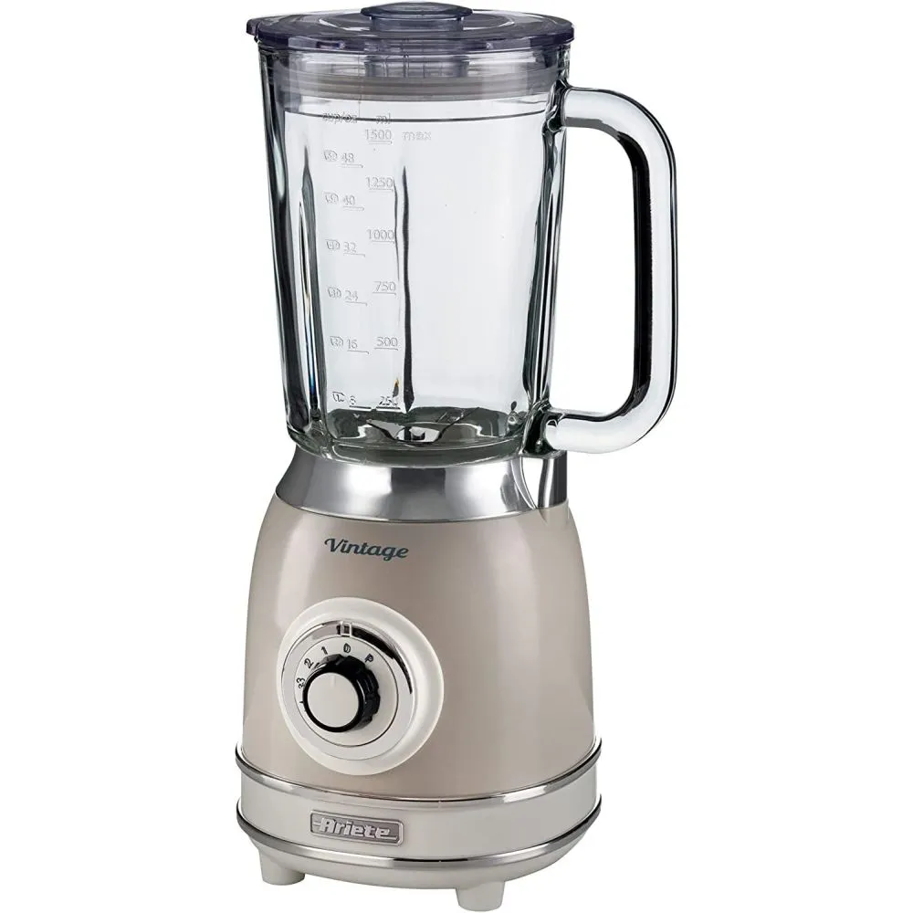 Ariete Vintage Beige 1.5 Litre 1000W Blender with Glass Cup