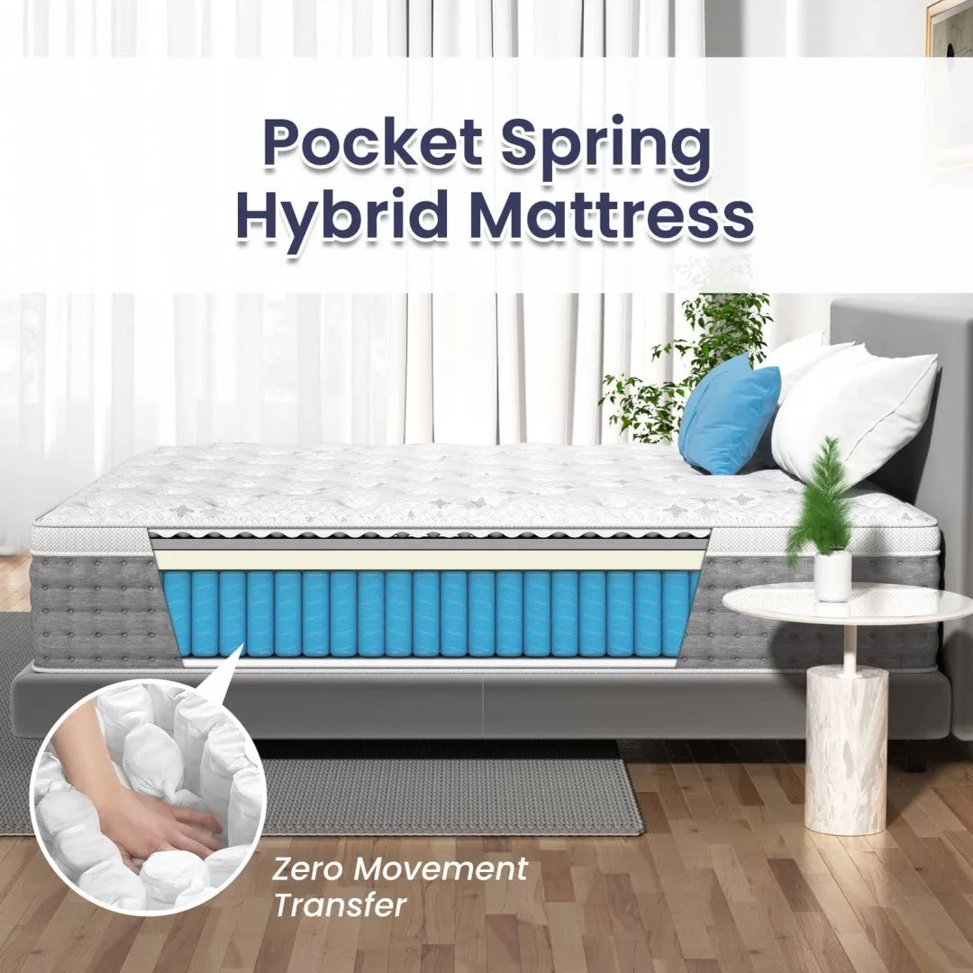 BedStory® 12 -14 Inch Euro-top Pocket Spring Hybrid Mattress