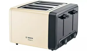 Bosch TAT4P447GB 4-Slice Toaster, Cream