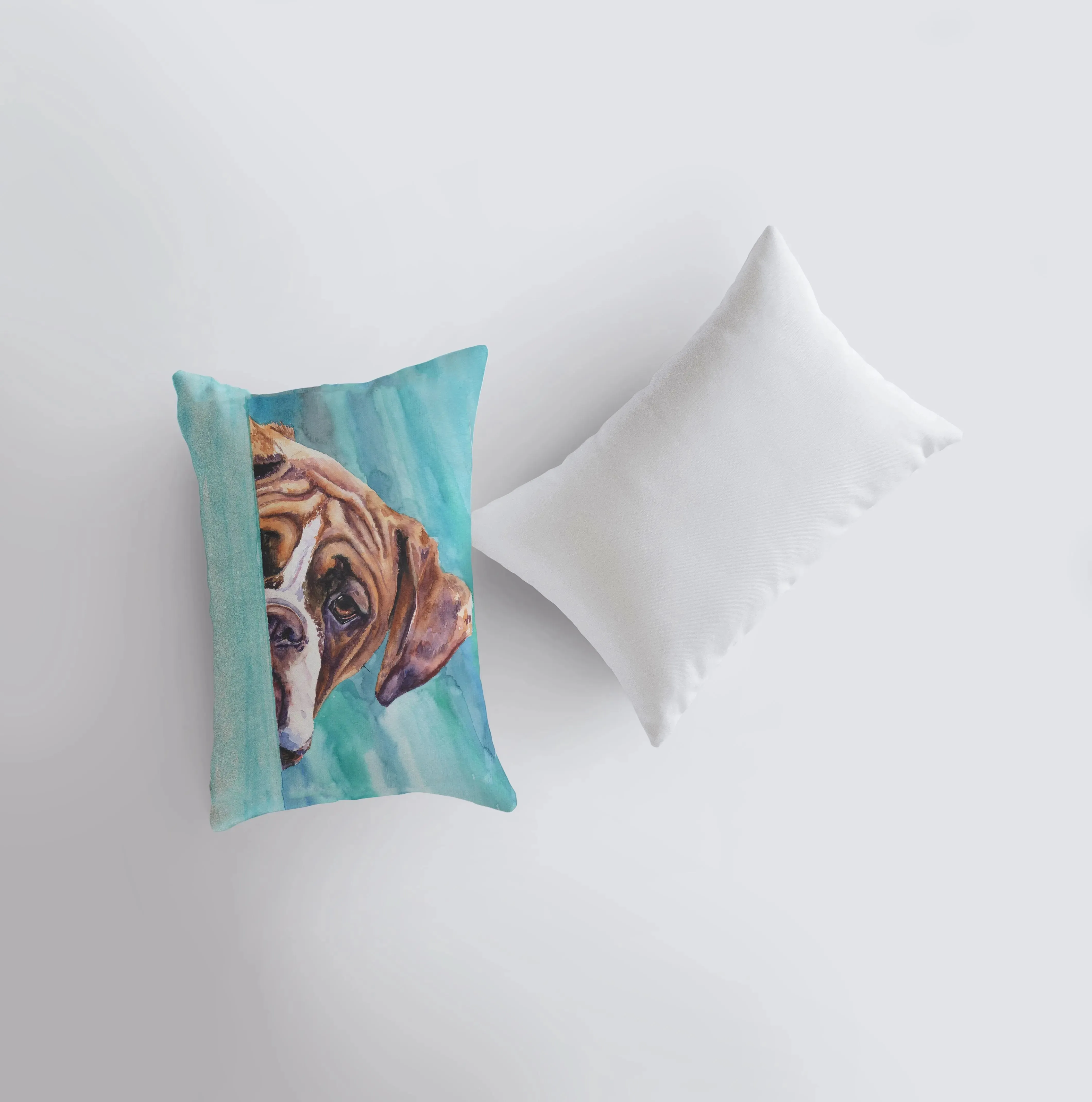 Boxer | Watercolor Boxer | 12x18 | Pillow Cover | Home Decor | Dog Pillow | Throw Pillow | Great Gift