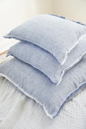 Chambray Blue So Soft Linen Pillows