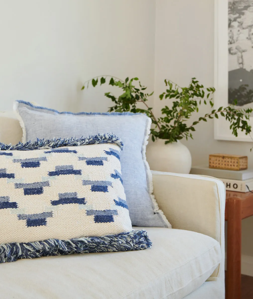 Chambray Blue So Soft Linen Pillows