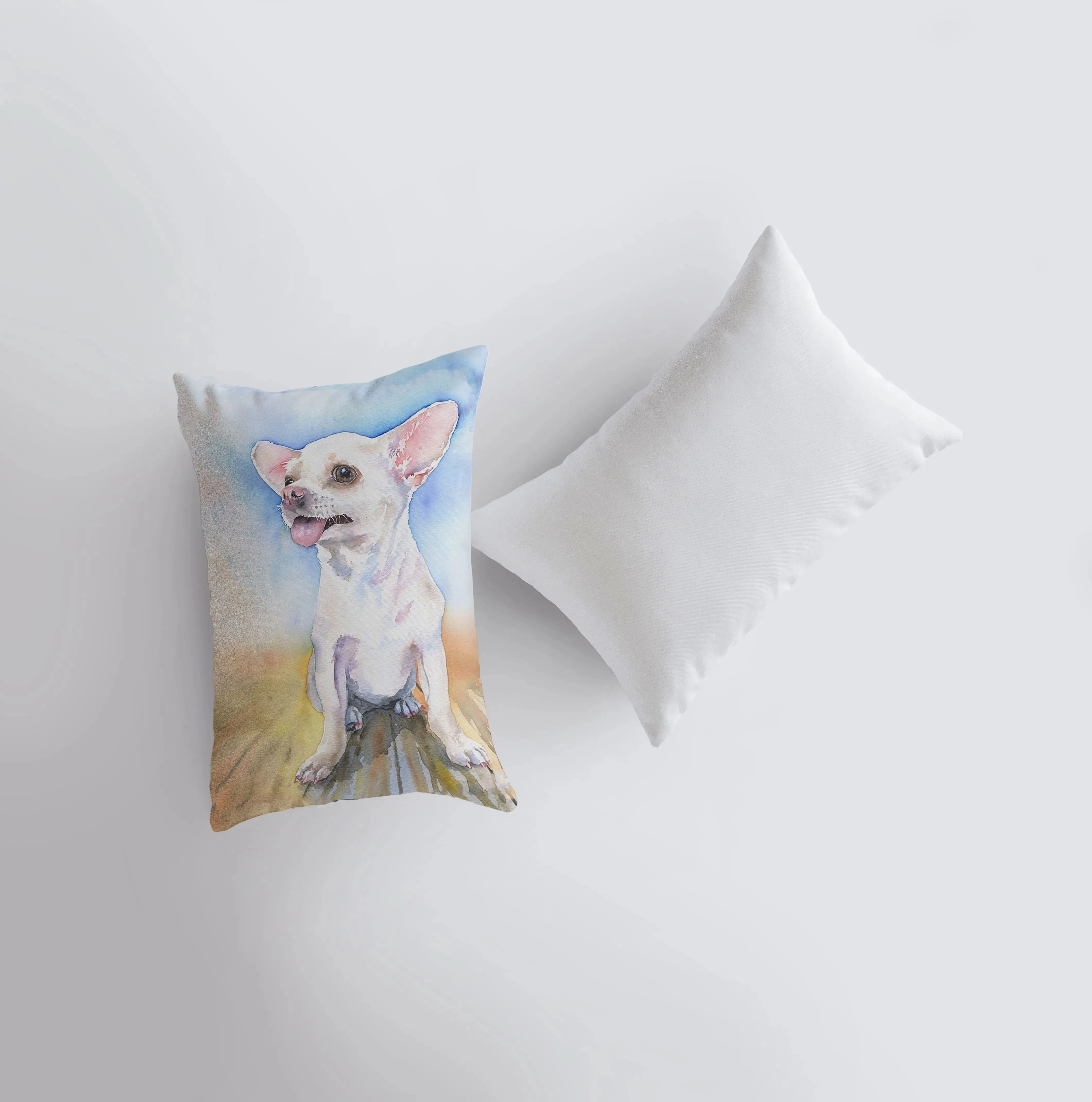 Chihuahua | Watercolor Chihuahua | 12x18 | Pillow Cover | Chihuahua Mom | Dog Lover Gift | Dog Gift | Dog Mom | Bedroom Decor | Throw Pillow