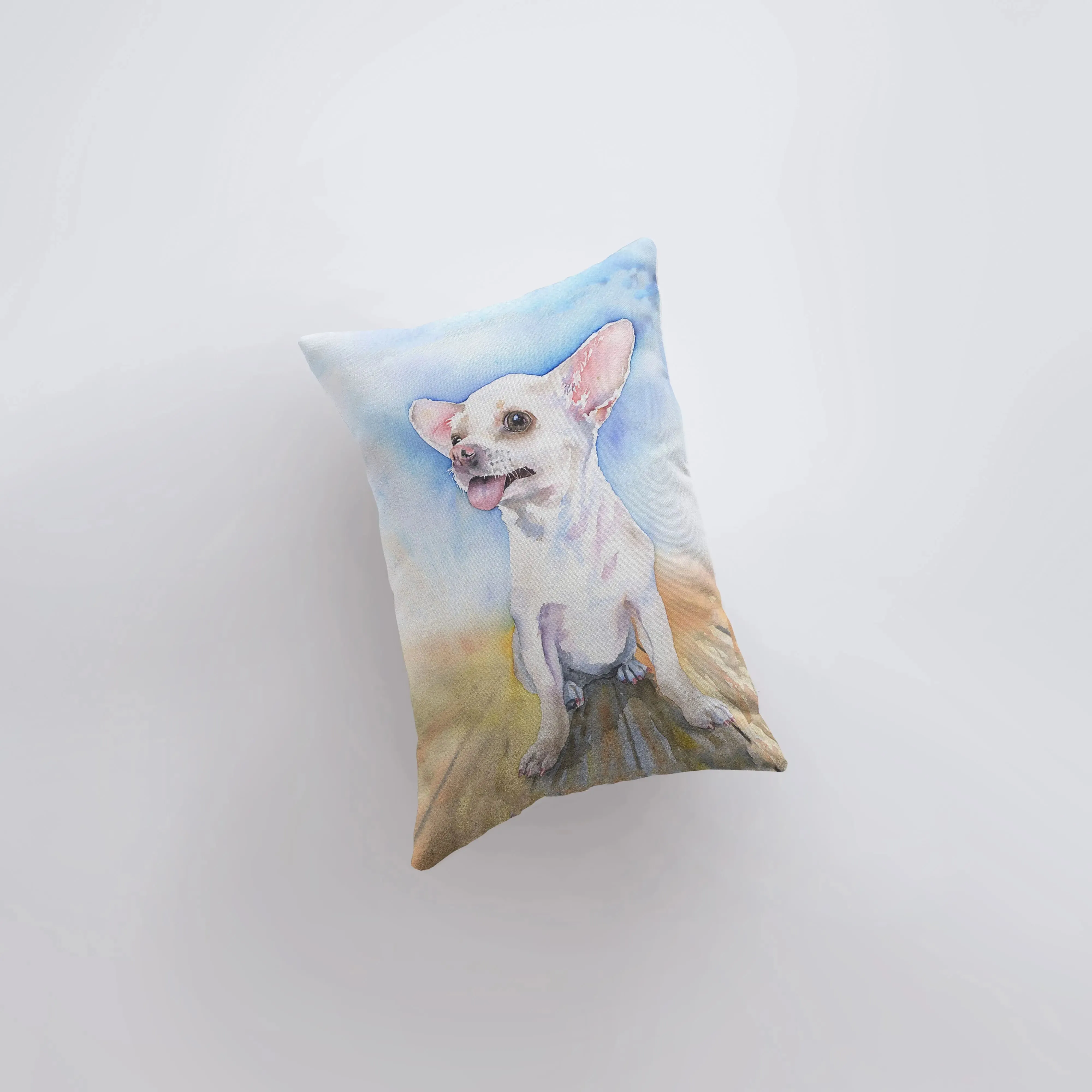 Chihuahua | Watercolor Chihuahua | 12x18 | Pillow Cover | Chihuahua Mom | Dog Lover Gift | Dog Gift | Dog Mom | Bedroom Decor | Throw Pillow