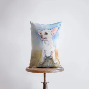 Chihuahua | Watercolor Chihuahua | 12x18 | Pillow Cover | Chihuahua Mom | Dog Lover Gift | Dog Gift | Dog Mom | Bedroom Decor | Throw Pillow