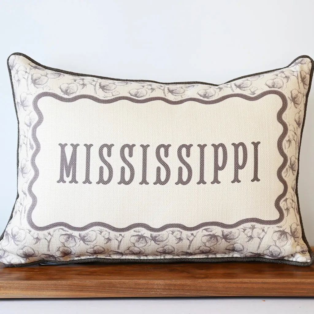 Cotton Mississippi Rectangle Pillow