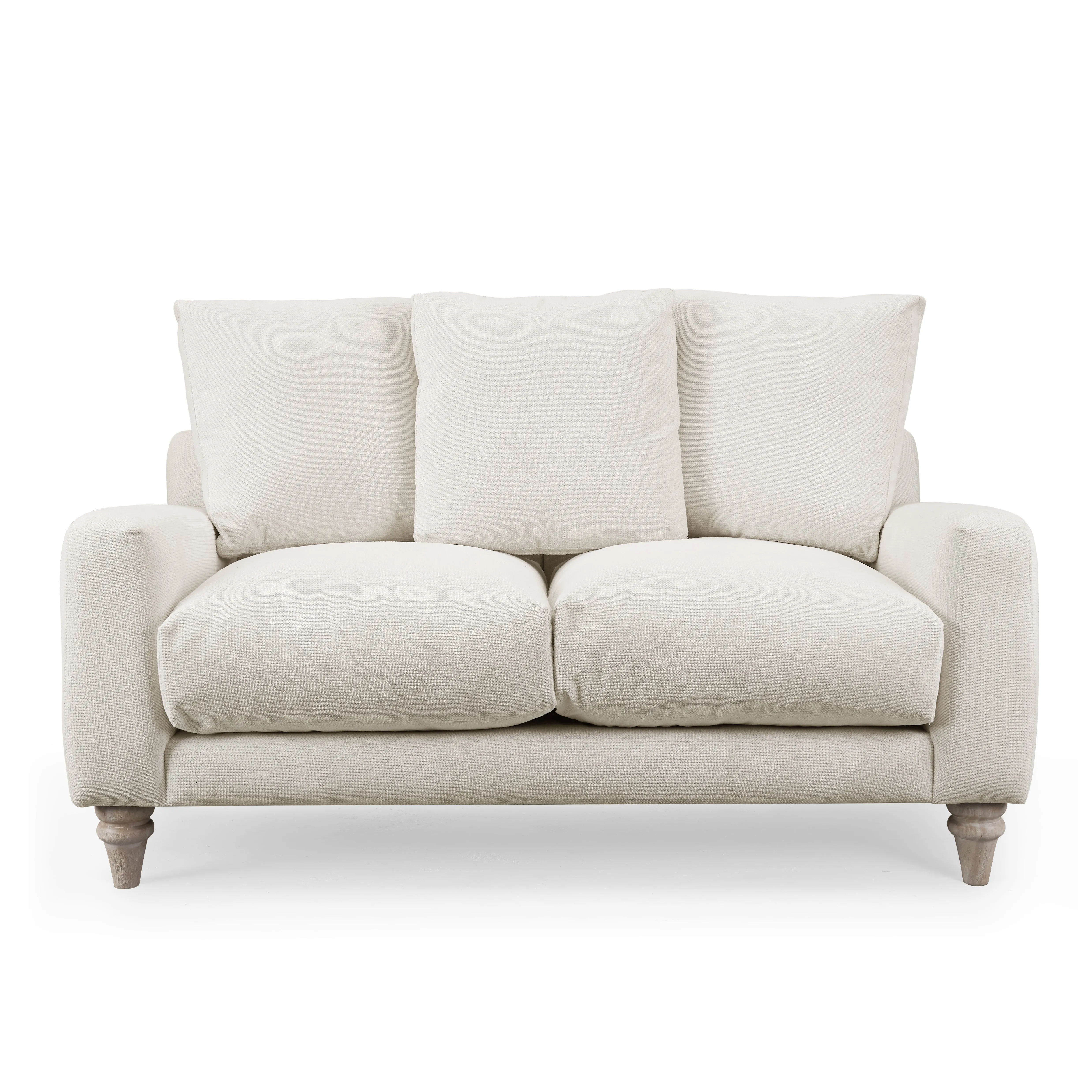 Covent 2 Seater Sofa With Scatter Back Cushions, Luxury Ivory Linen