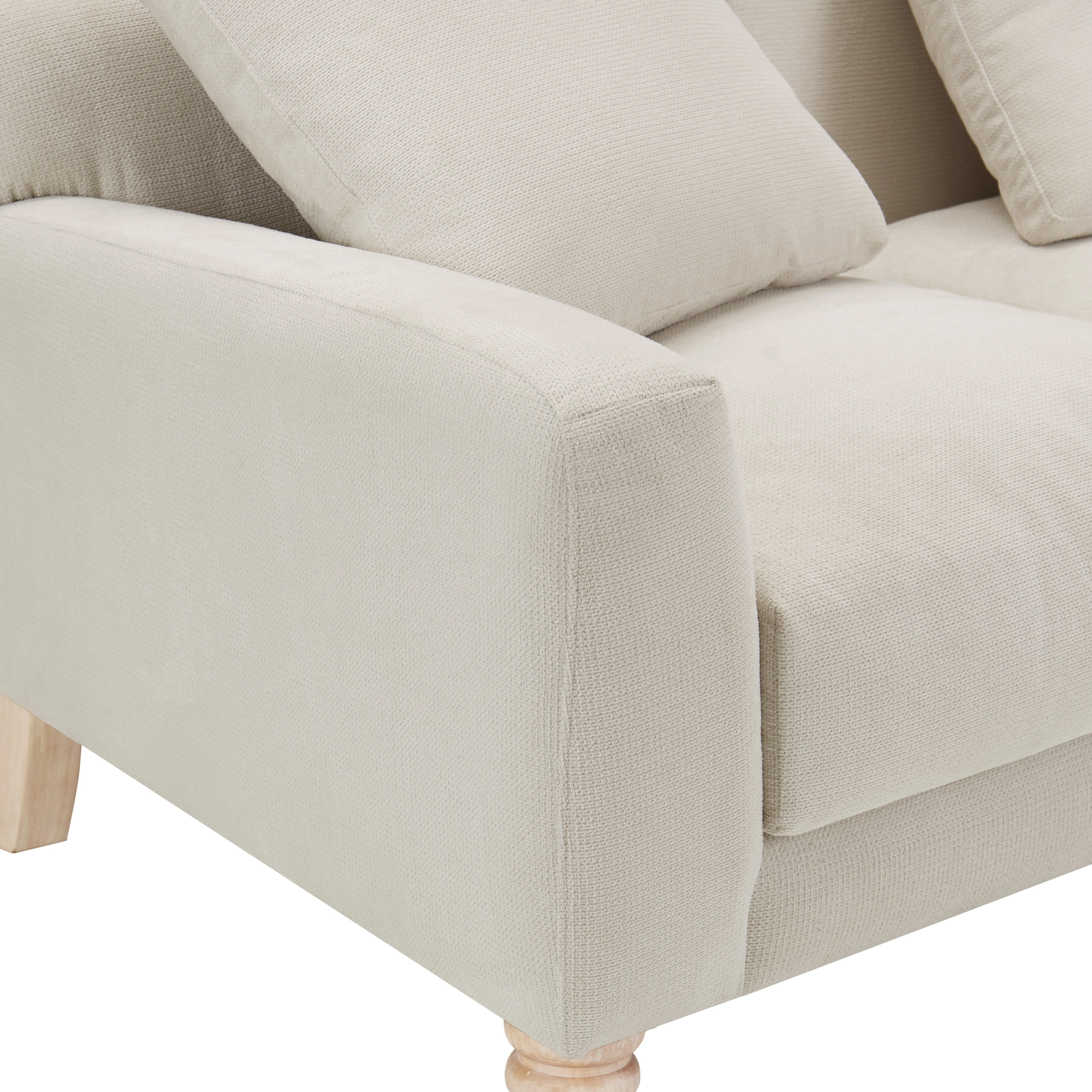 Covent 2 Seater Sofa With Scatter Back Cushions, Luxury Ivory Linen