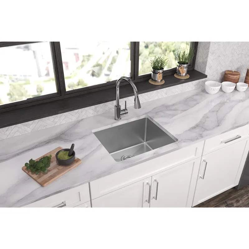 Crosstown 18.5" x 21.5" x 10" Stainless Steel Single-Basin Undermount Kitchen Sink