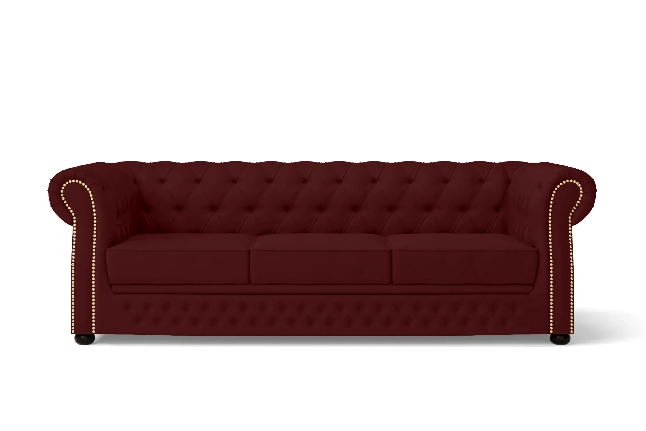 Cuneo 3 Seater Sofa Red Leather