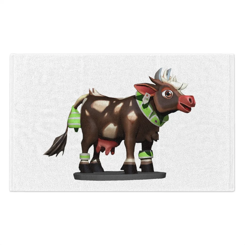 Dark Brown Cow Rally Towel, 11x18