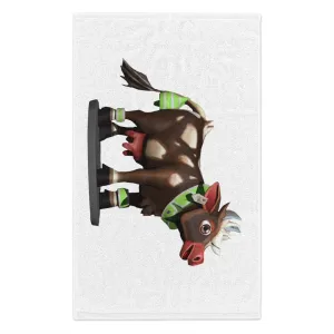 Dark Brown Cow Rally Towel, 11x18