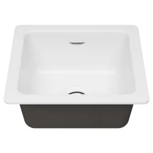 Delancey 18" Single Basin Undermount Kitchen Sink in Brilliant White