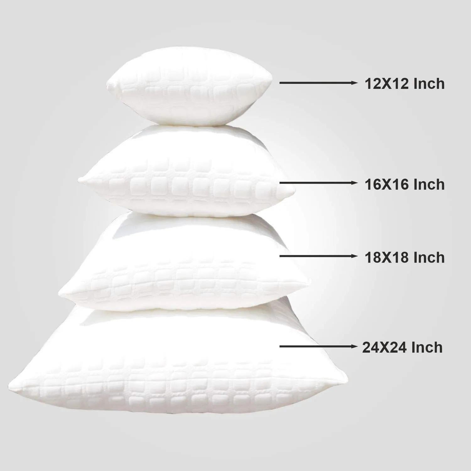 Dreamfactory 400 GSM Knitted Fabric Soft Fluffy Sleeping Pillow (16x16 - PC1)