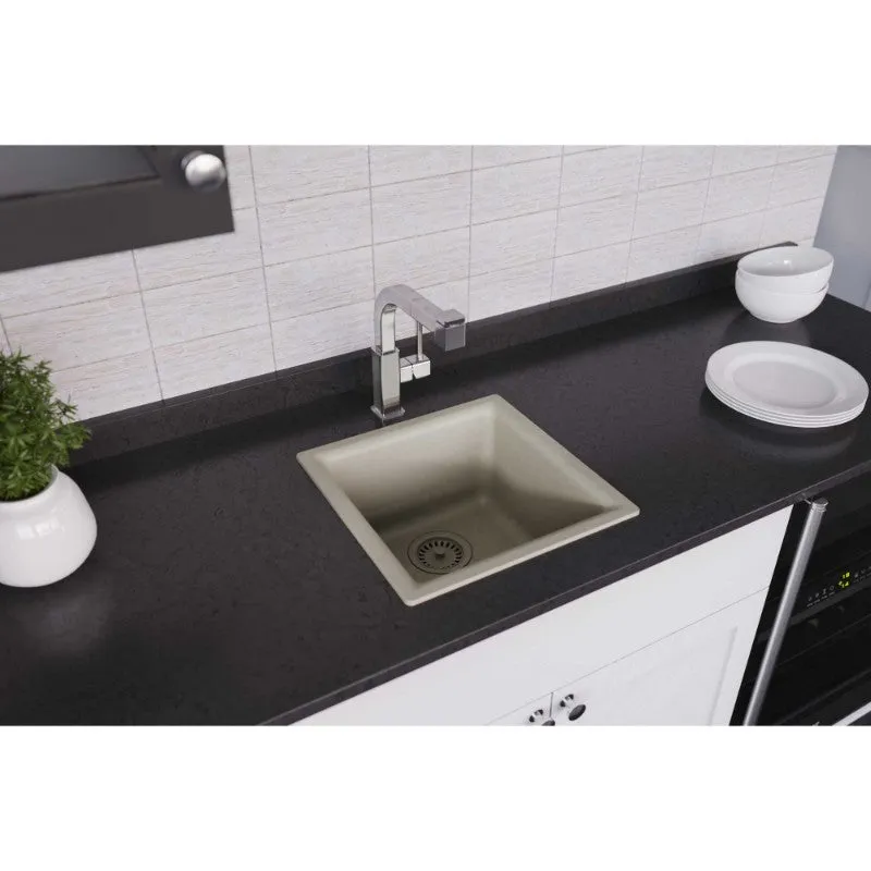 Elkay Quartz Classic 15.75" x 15.75" x 7.69" Single Basin Dual-Mount Bar Sink