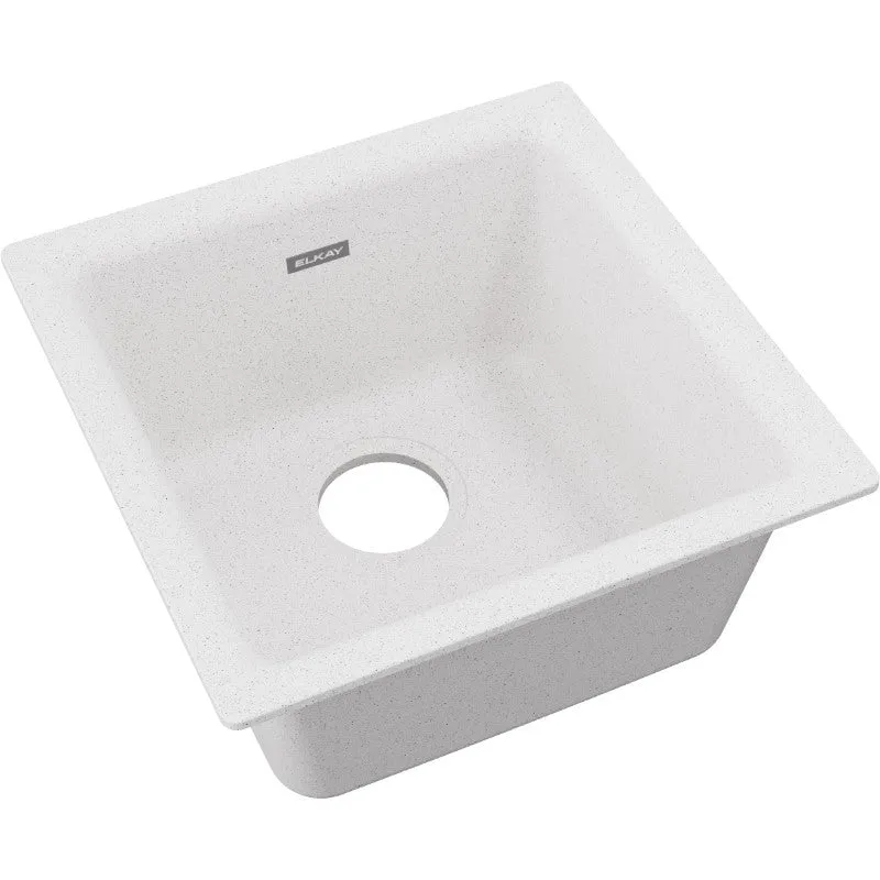 Elkay Quartz Classic 15.75" x 15.75" x 7.69" Single Basin Dual-Mount Bar Sink