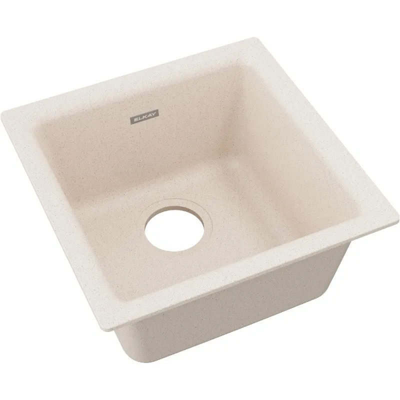 Elkay Quartz Classic 15.75" x 15.75" x 7.69" Single Basin Dual-Mount Bar Sink