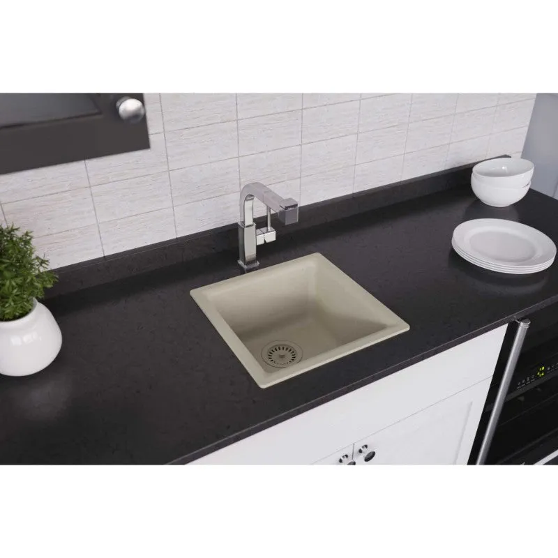 Elkay Quartz Classic 15.75" x 15.75" x 7.69" Single Basin Dual-Mount Bar Sink