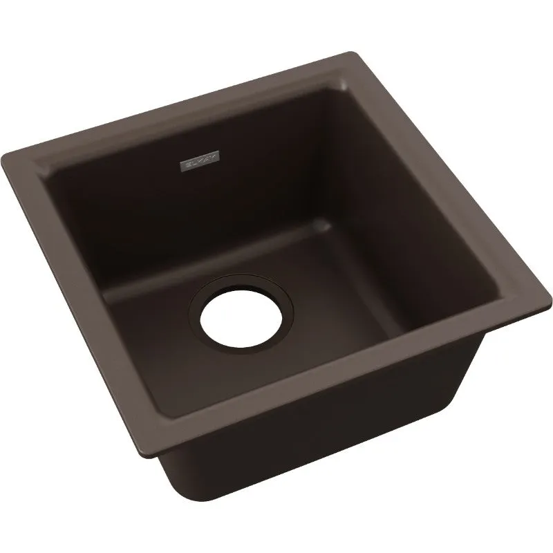 Elkay Quartz Classic 15.75" x 15.75" x 7.69" Single Basin Dual-Mount Bar Sink