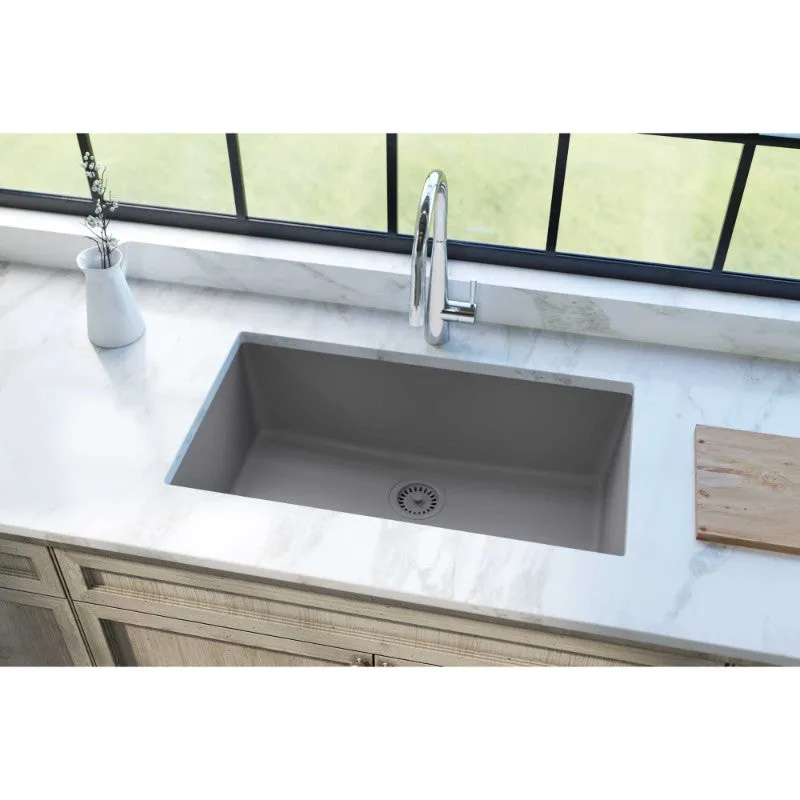 Elkay Quartz Classic 18.44" x 33" x 9.44" Single Basin Undermount Sink