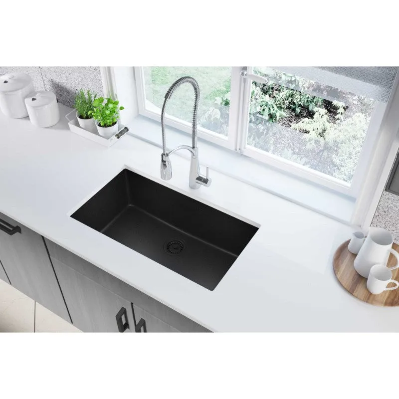 Elkay Quartz Classic 18.44" x 33" x 9.44" Single Basin Undermount Sink