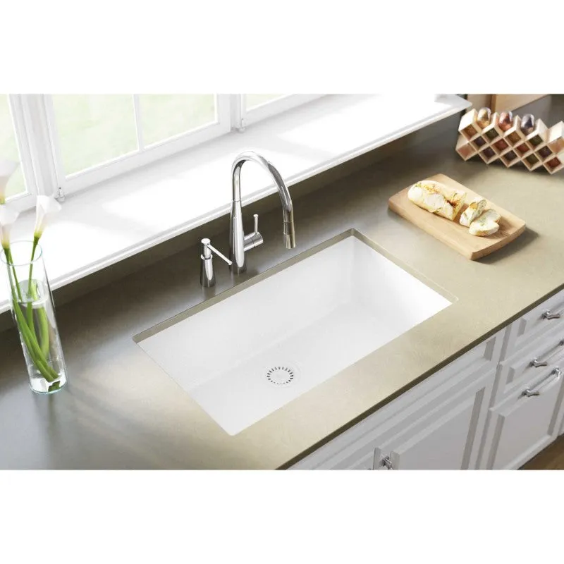 Elkay Quartz Classic 18.44" x 33" x 9.44" Single Basin Undermount Sink