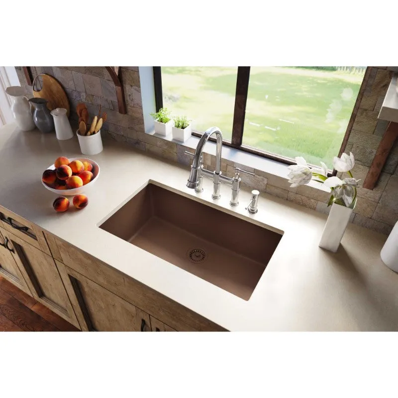 Elkay Quartz Classic 18.44" x 33" x 9.44" Single Basin Undermount Sink