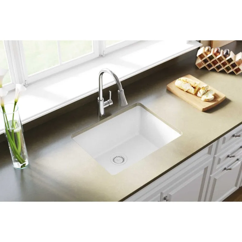 Elkay Quartz Classic 18.5" x 24.63" x 9.5" Single Basin Undermount Sink