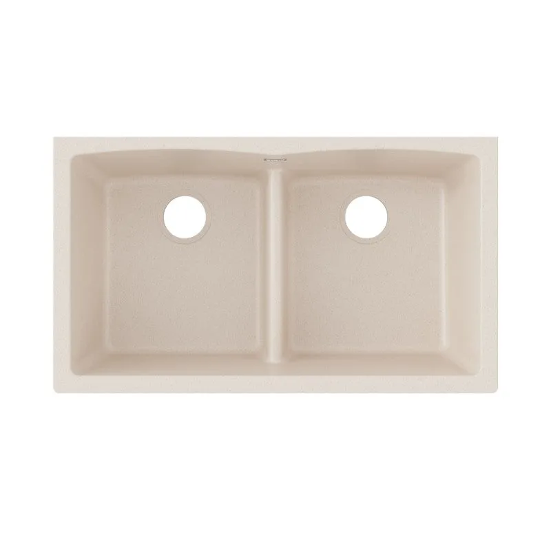 Elkay Quartz Classic 19" x 33" x 10" Double Basin Undermount Sink