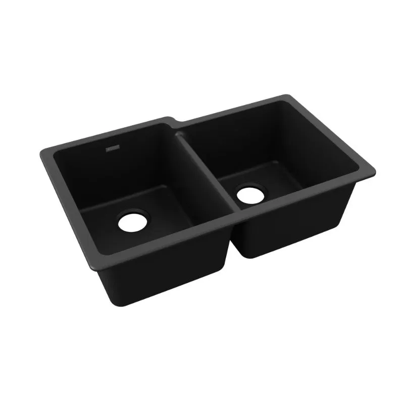 Elkay Quartz Classic 20.5" x 33" x 9.5" Double Basin Undermount Sink