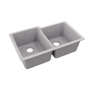 Elkay Quartz Classic 20.5" x 33" x 9.5" Double Basin Undermount Sink