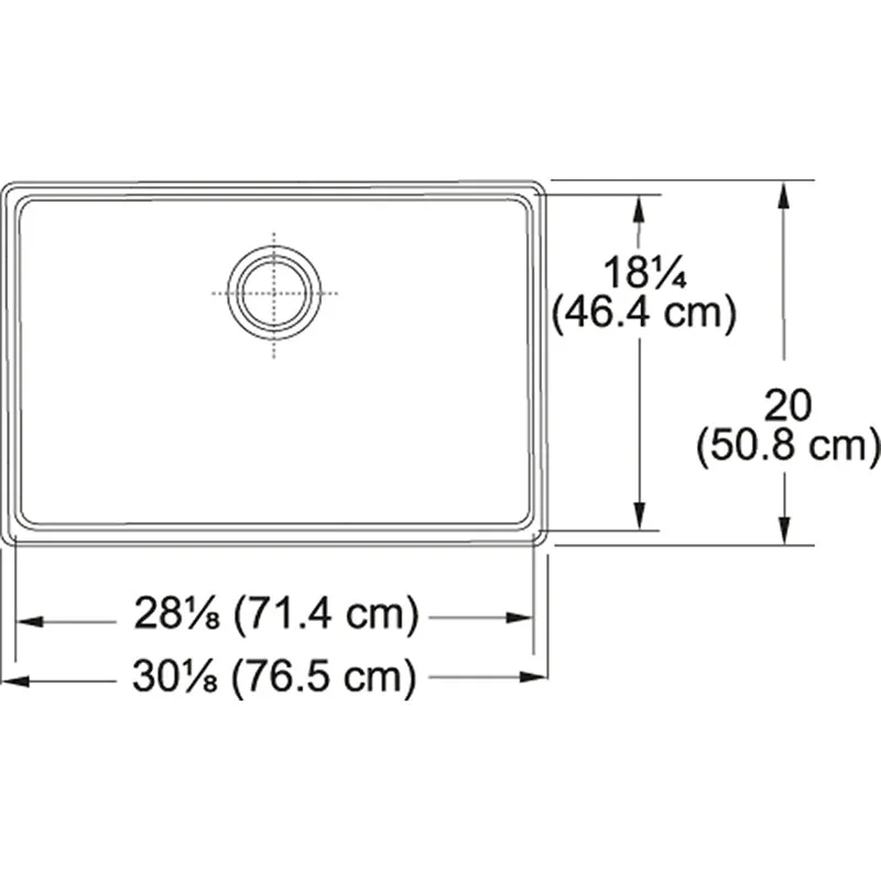 Farm House 30.13" Fireclay Single Basin Undermount Kitchen Sink in White