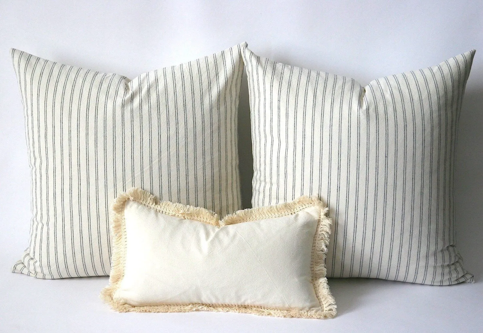 Farmhouse Pillows / Soft Vintage Wash Texture / 10 Sizes / Farmhouse Throw Pillow Cover